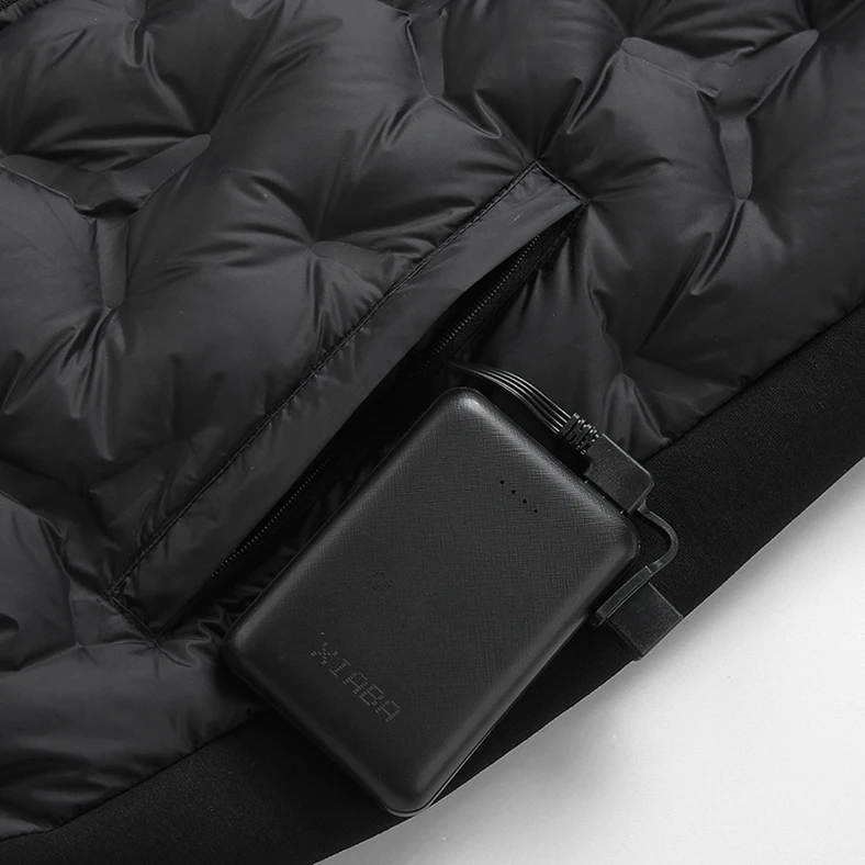 Жилет мужской с подогревом на утином пуху безрукавка Usb-подогревом пуховая куртка
