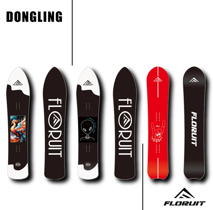 FLORUIT Flexible Tip Shape Snowboards High Quality Adult Skis Dovetail Snowboard