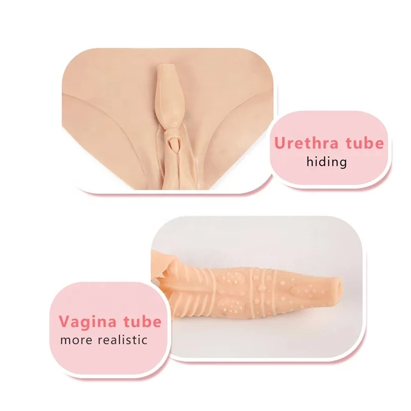 Realistic vagina panty real touch vagina for men Drag Queen vagina panty silicone crossdresser men
