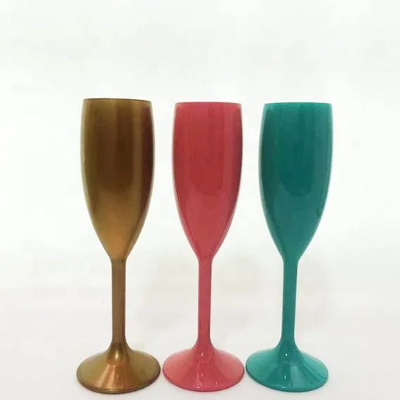 Акриловые пластиковые бокалы для шампанского, 6 унций, 170 мл