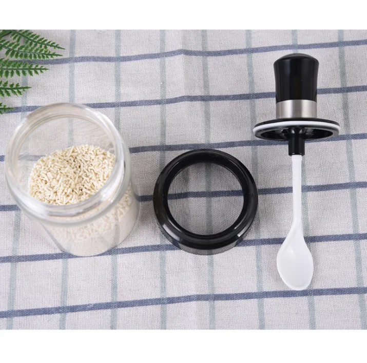 Food storage butter peanut condiments basting brush glass bottle Salt and shaker chili pepper set of cruet muddler honey use