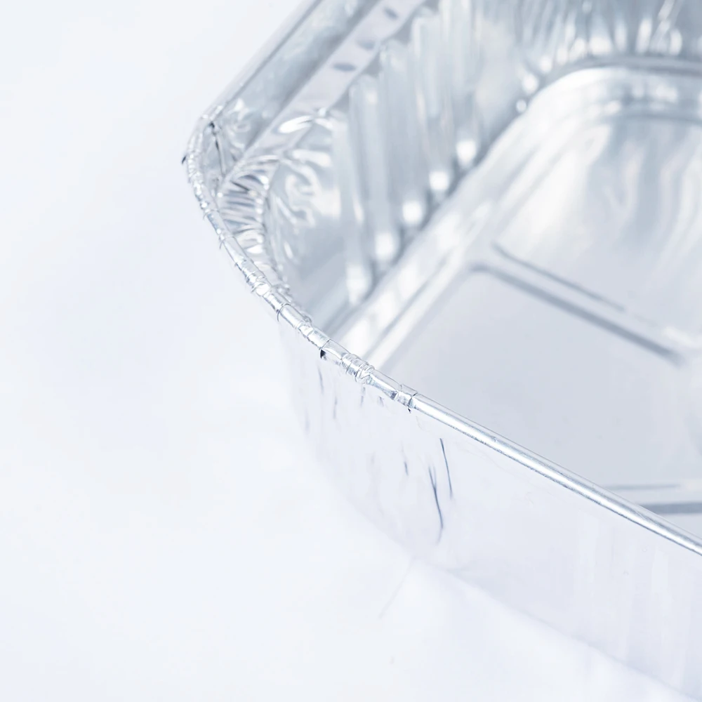 Cheap Silver Aluminium Foil Container 880ml Fast Food Storage Container Aluminum Foil Tray