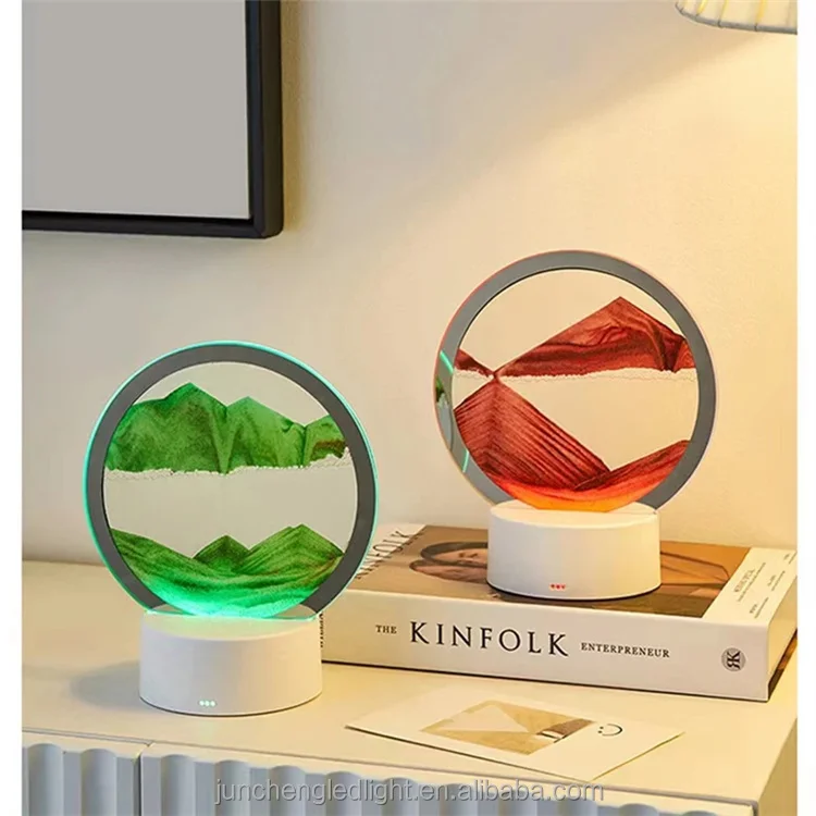 Luce de navidade Art Quicksand Painting Sandscape Led Night Light