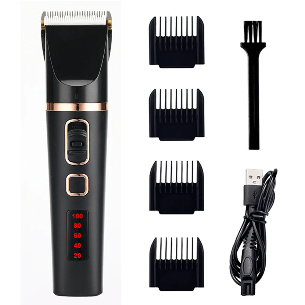 Профессиональная Мужская Беспроводная электрическая машинка для стрижки волос с мощным мотором Pritech, перезаряжаемая