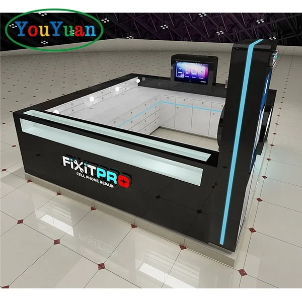 Shopping mall mobile phone display stand cellphone shop interior design mall kiosk phone case phone repair