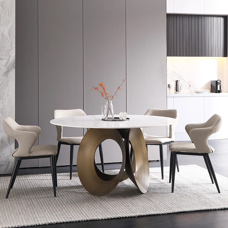 Factory Wholesale Modern Dining Table From White Marble For Dining Room Furniture Dinner Sets