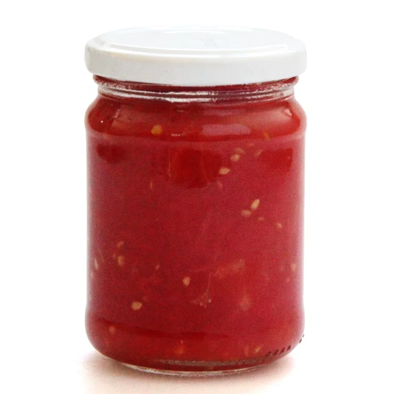 Canned fresh dice tomato in glass bottle jars 24 bottles/carton with your brand