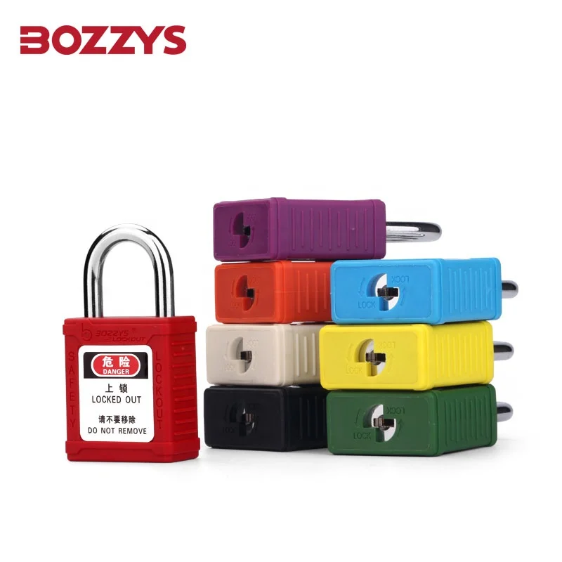 Industrial Zenex Thermoplastic Energy isolation Safety Padlock with 20/25mm Steel Shackle for lockout/tagout situations.