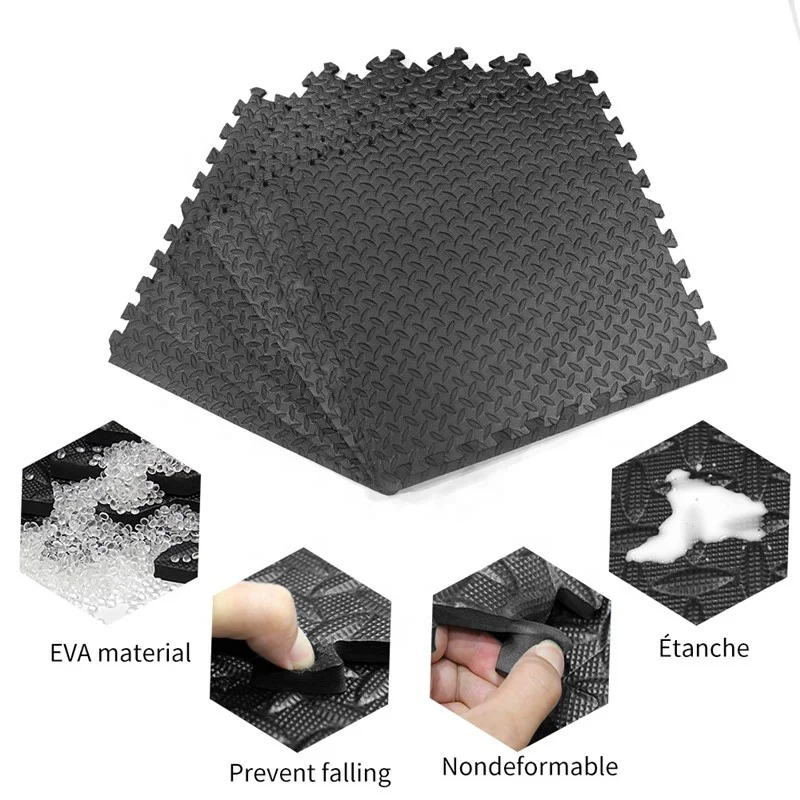 High Quality Square Thick Fitness EVA Foam Exercise Gym Flooring Gym Mat