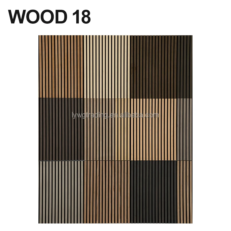High Quality Wholesale Acoustic Panels Wood Board Polyester Fiber MDF Soundproof Material Wooden Wall Slat for USA
