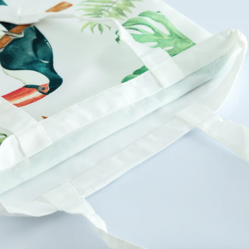 High Quality Style Custom Women Print Logo Daily Recycle Grocery Gift Large Reusable Eco-Friendly Shopping Tote Cotton Bags