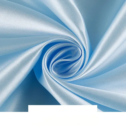 Width 150 cm Plain pearl Ice Silk lining Fabric Polyester stretchy solid soft dense Satin Fabric For stage curtain decorations