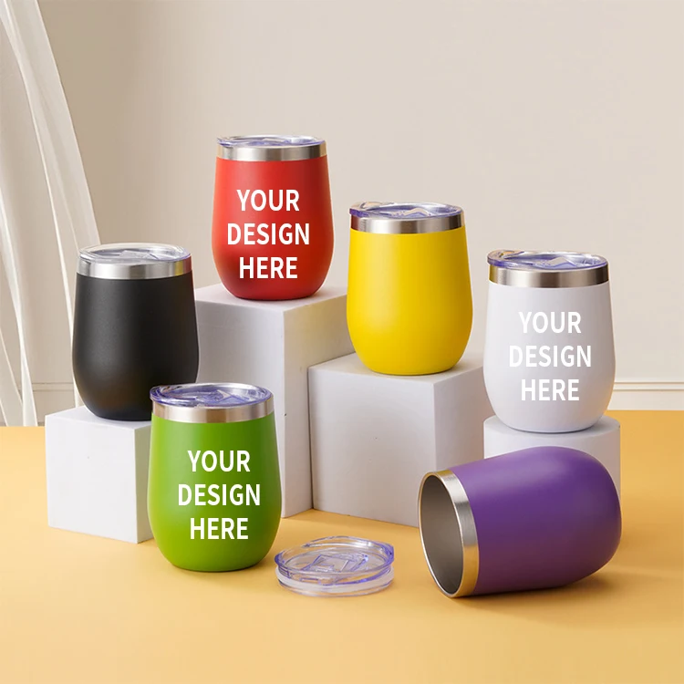 Hot Selling Coffee Tumbler Travel Logo Drinking Insulated 12OZ Eggshell Cup Mug for Business