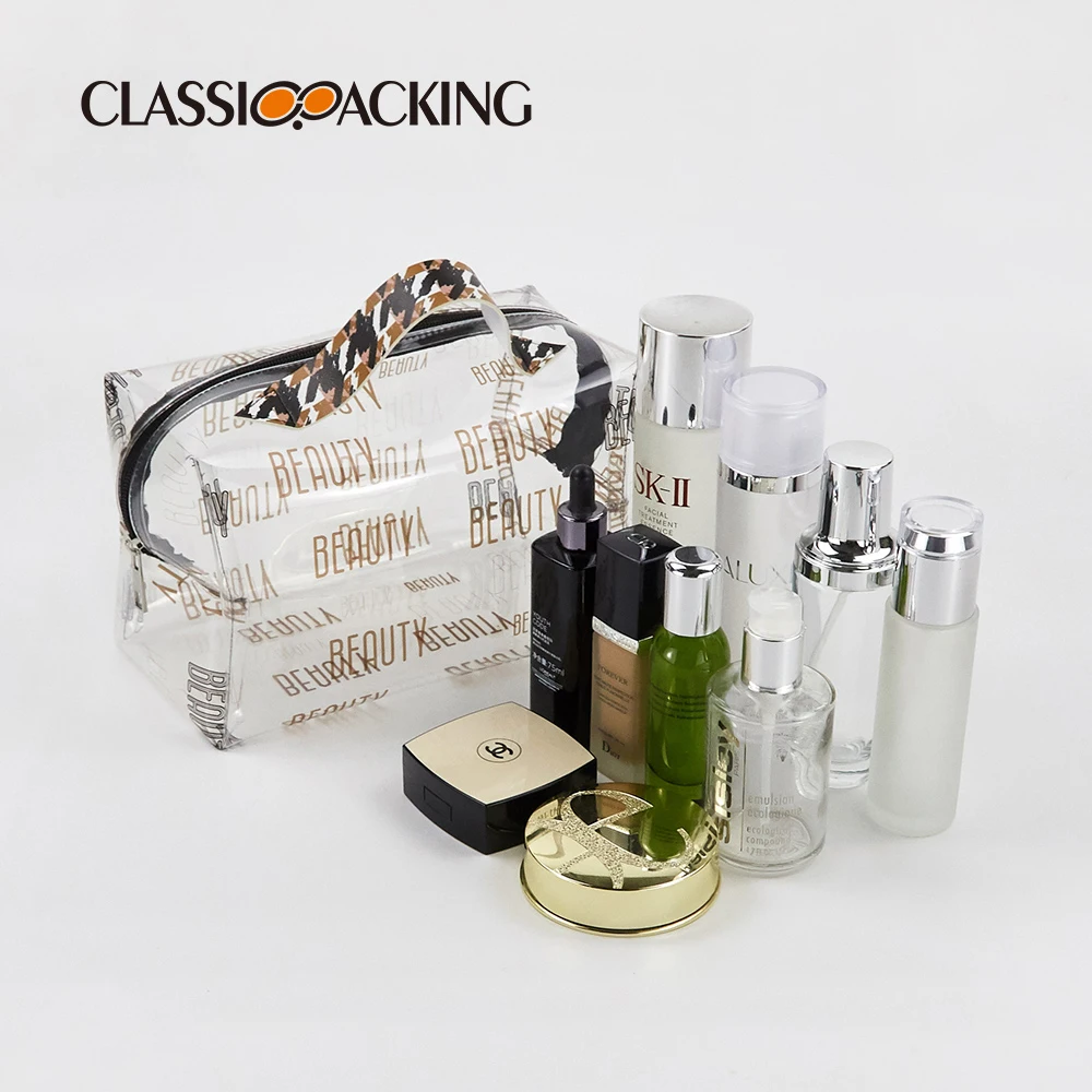 PVC Cosmetic Bags Transparent Women Make Up Bag Toiletry Organizer Storage Makeup Bag Bath Wash Pouch