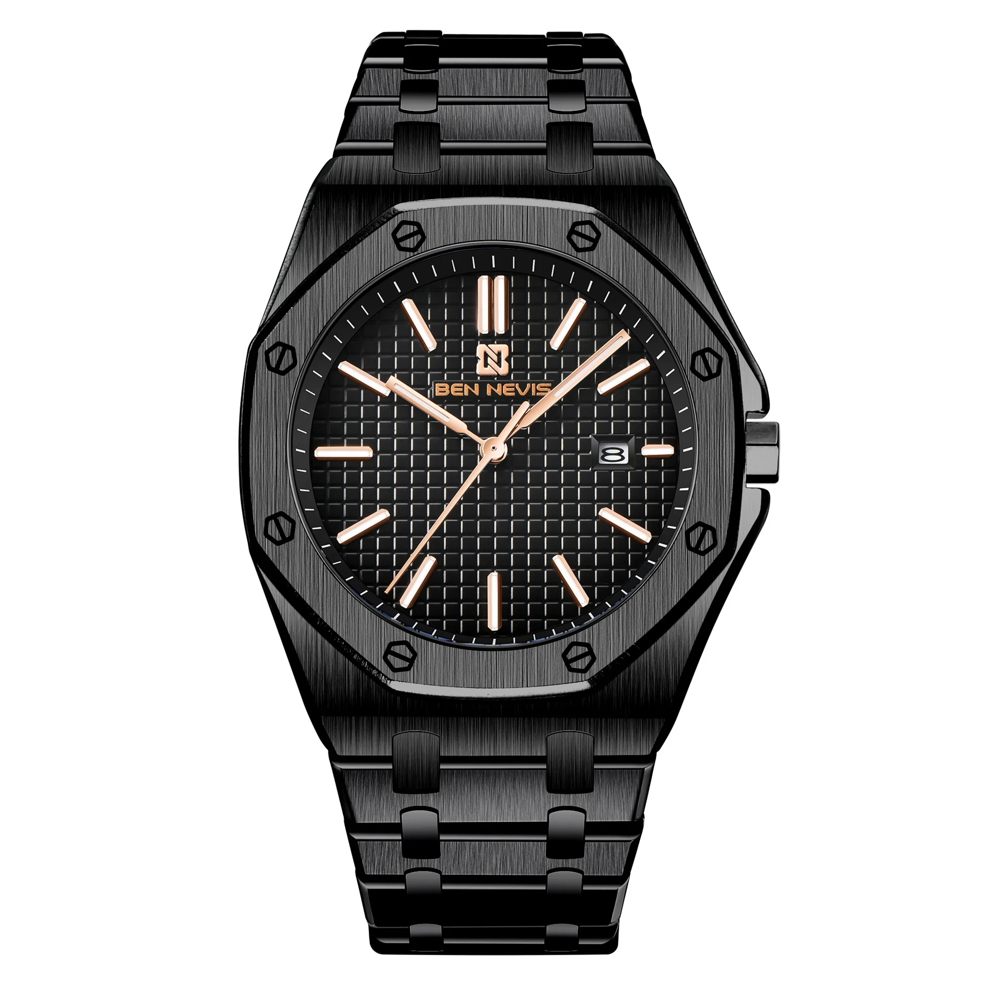 Custom Private Label Wrist Watch business leisure Quartz Watch Casual Formal Watches Men Black