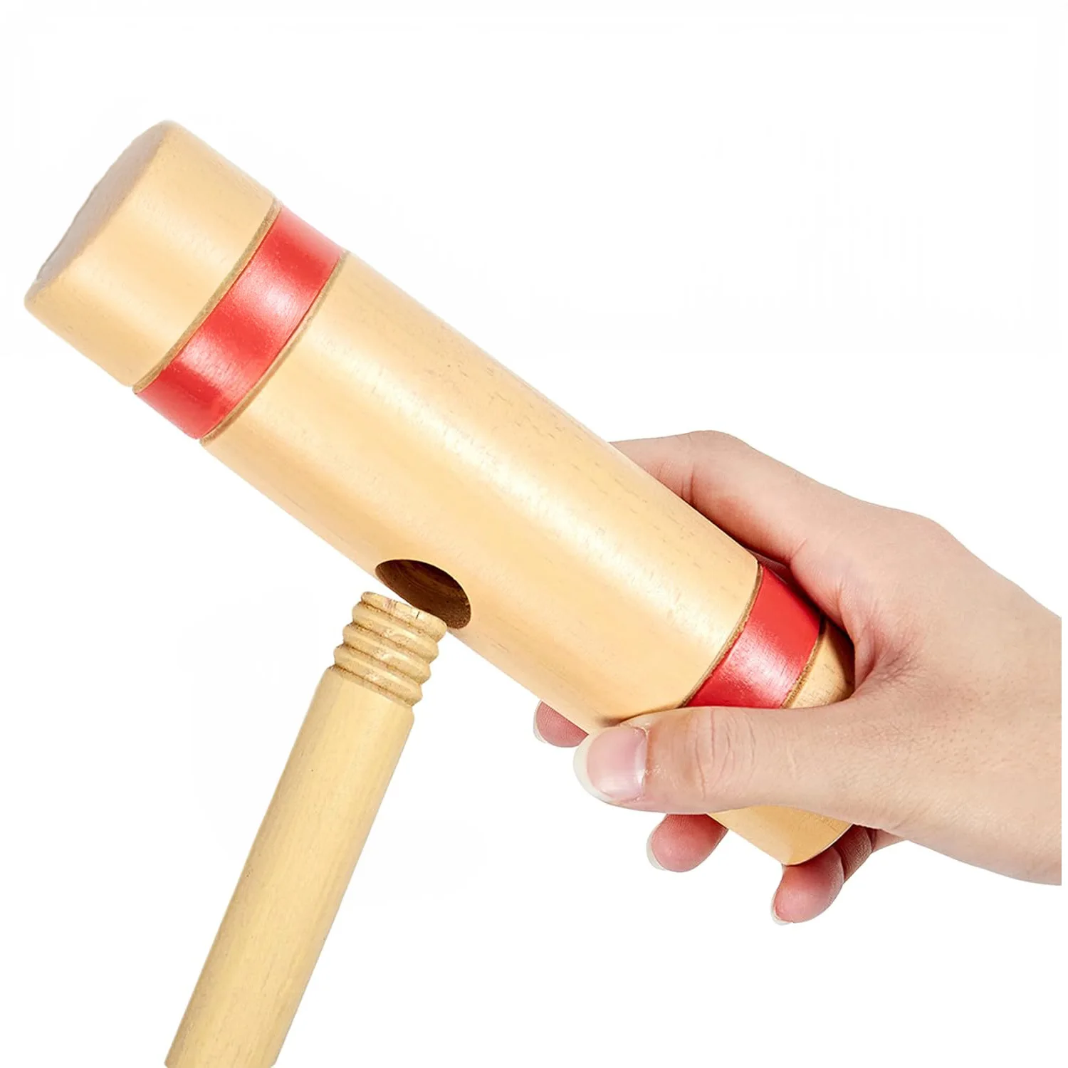 Family Fun for Backyards with Colorful Mallets PE Balls Wickets Stakes Carrying Bag Croquet Party Set for 8 Players