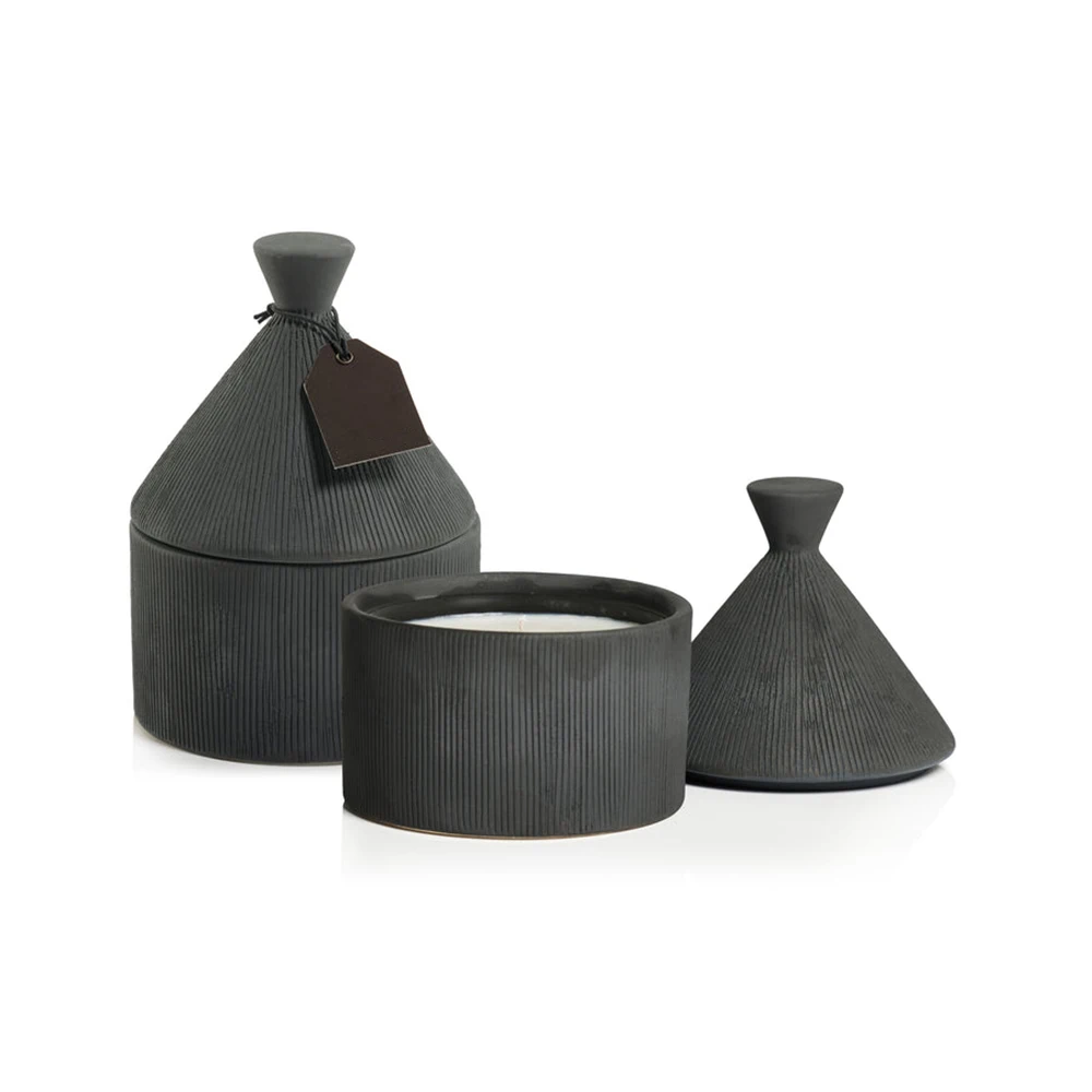 Unique Luxury Stoneware Candle Jar Wholesale Custom Scented Candle Vessels Cups For Home Decoration
