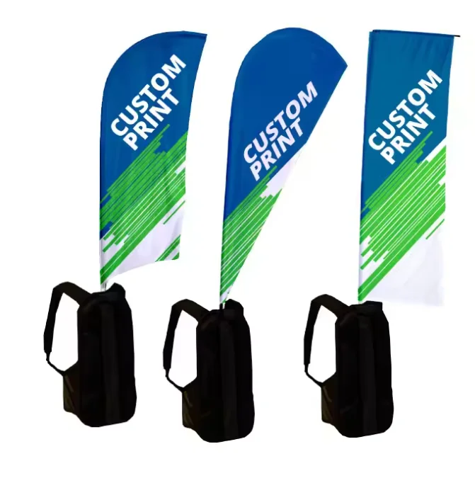 Wisezone высококачественный рюкзак с логотипом на заказ флаг коммерческая ходьба спортивные перья прямоугольный баннер