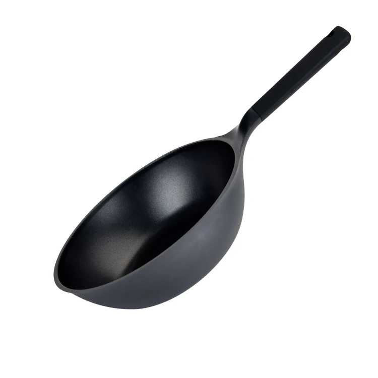 High Quality Kitchenware Non Stick Die Cast Aluminum Wok Pan with Lids