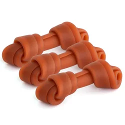Eco -Friendly Supplies Dental Chews Pet Snacks Nutritious Wrap Color Knotted Food Knotted Rawhide Bone Dog Treats