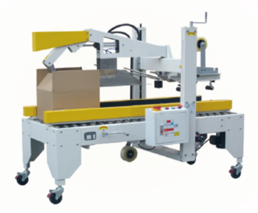 Auto Adhesive Tape Sealing Box Carton Wrapping Machine