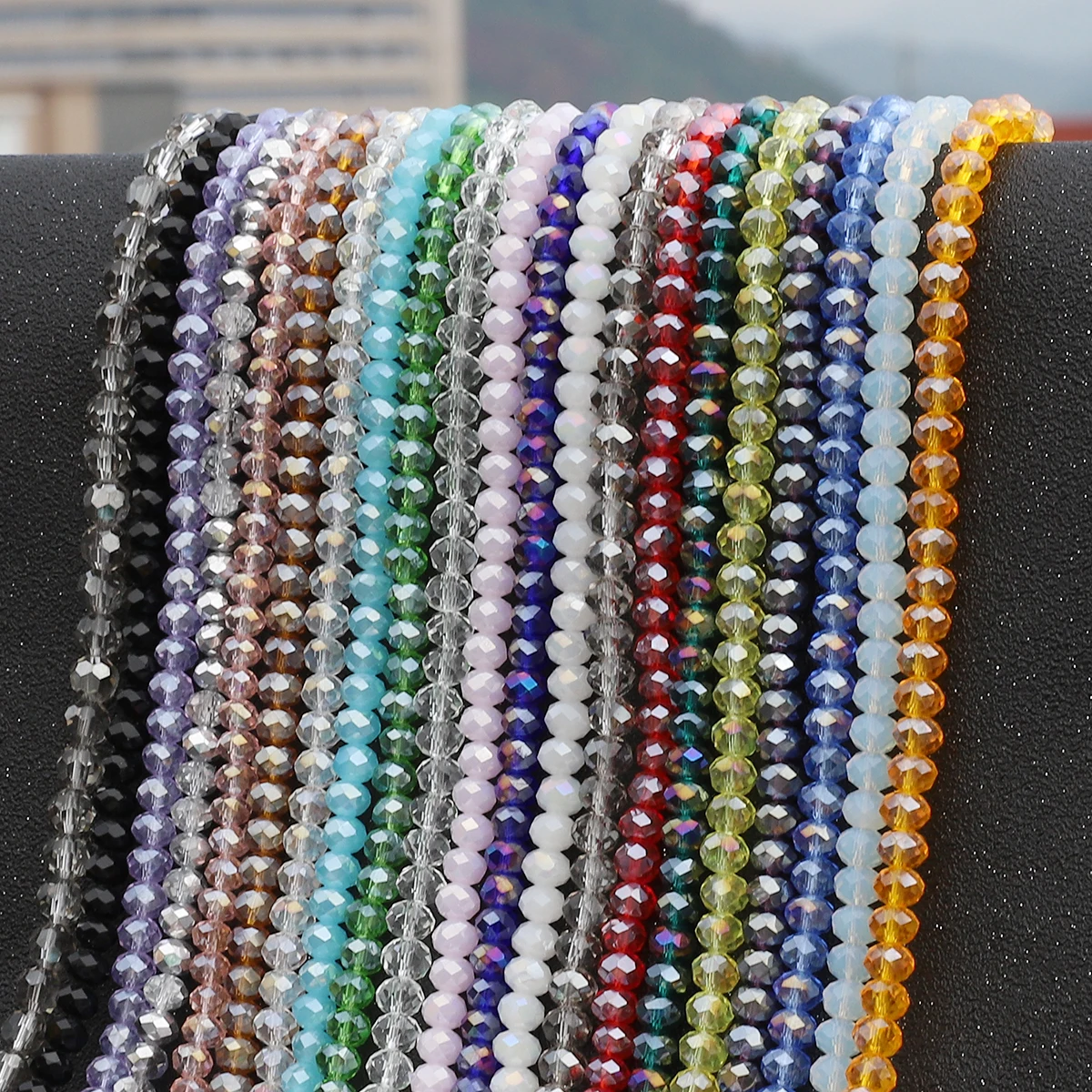 Suyan  Multi Color 2mm 195PCS Bicone Crystal Beads Cut Faceted Round Glass Beads DIY Bracelet Necklace For Jewelry Making
