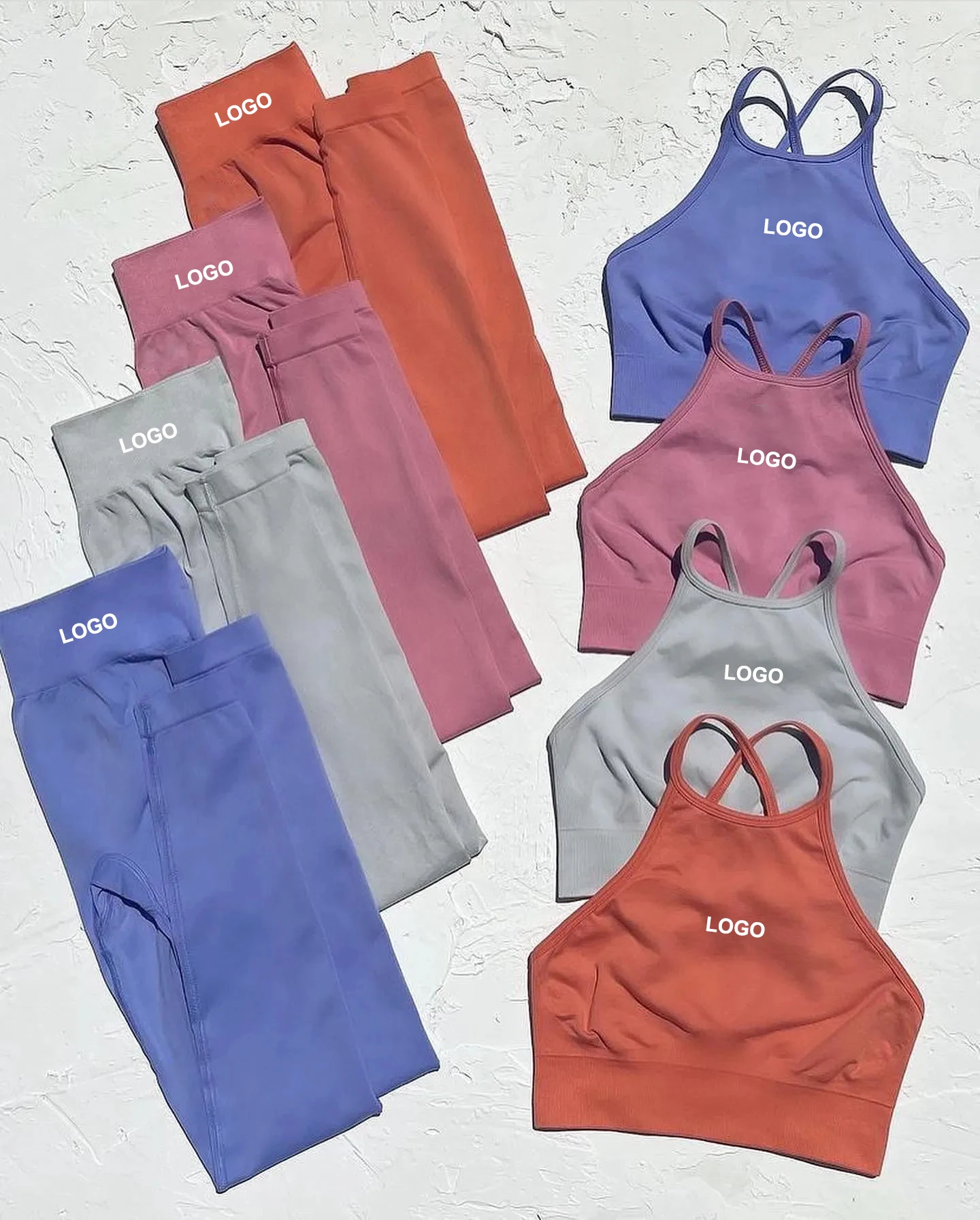 2022 Newest Sports Active Fitness Clothing Yoga Outfits High Waist Seamless Gym Leggings Workout Set Women