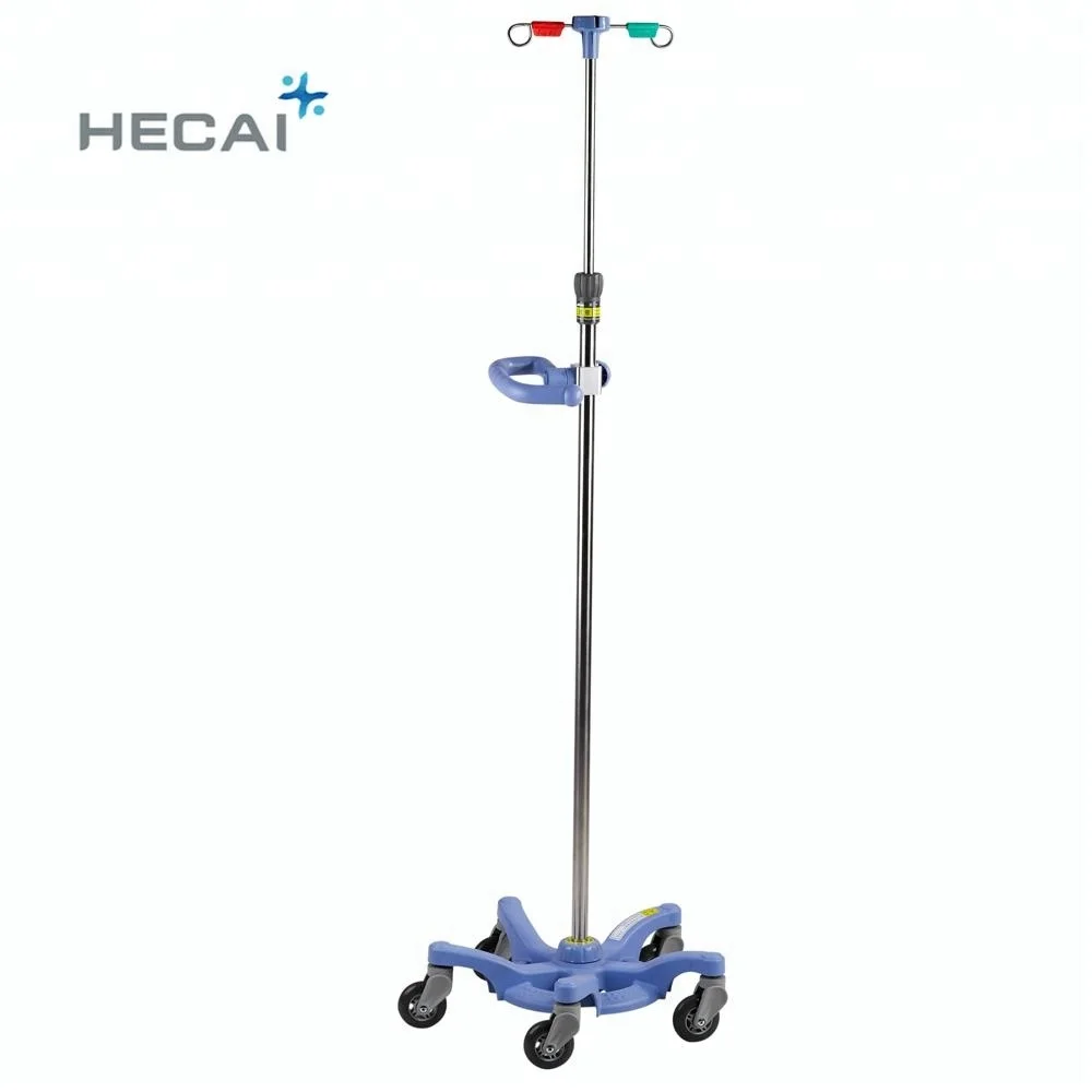 Hecai Medical Convenient And Durable Medical Iv Pole Drip Stand Adjustable Infusion Stand Drip Stand