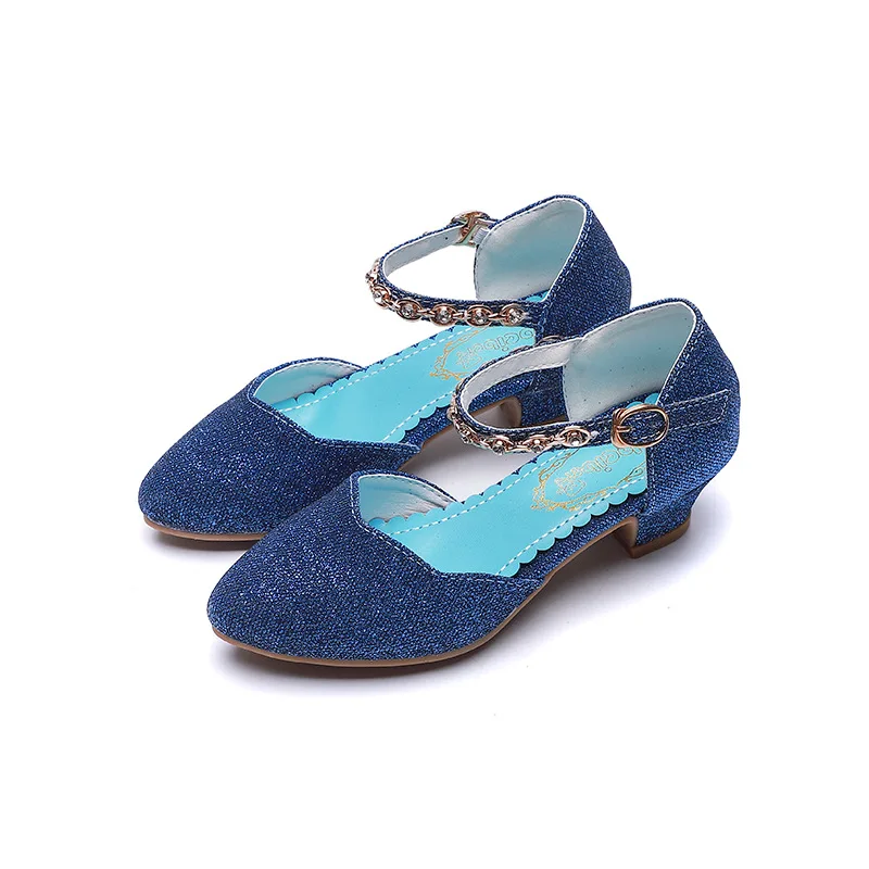 Летняя обувь, модные летние удобные детские сандалии из говяжьих сухожилий для девочек