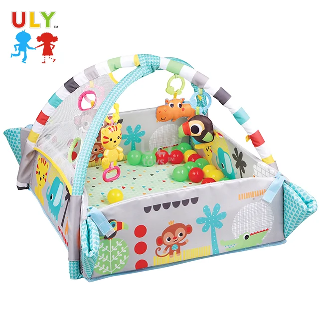 5 in 1 Pink baby mat playmat indoor kids soft play gym mats