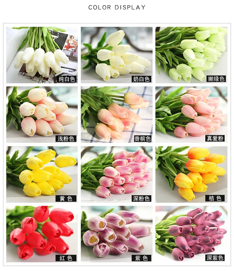 2022 Hot Sale Real Touch Artificial Flowers Home Decoration Wholesale Artificial Tulip