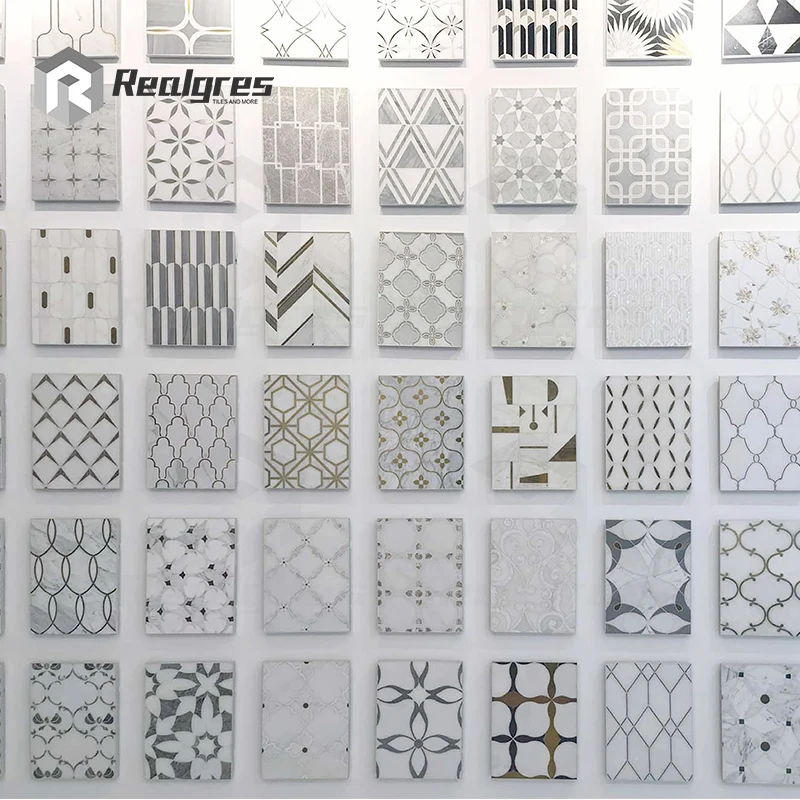Realgres Mix Irregular Shape Metal Tile For Interior Wall Home Decoration Unique Wholesale Price Mosaic Wall Tiles