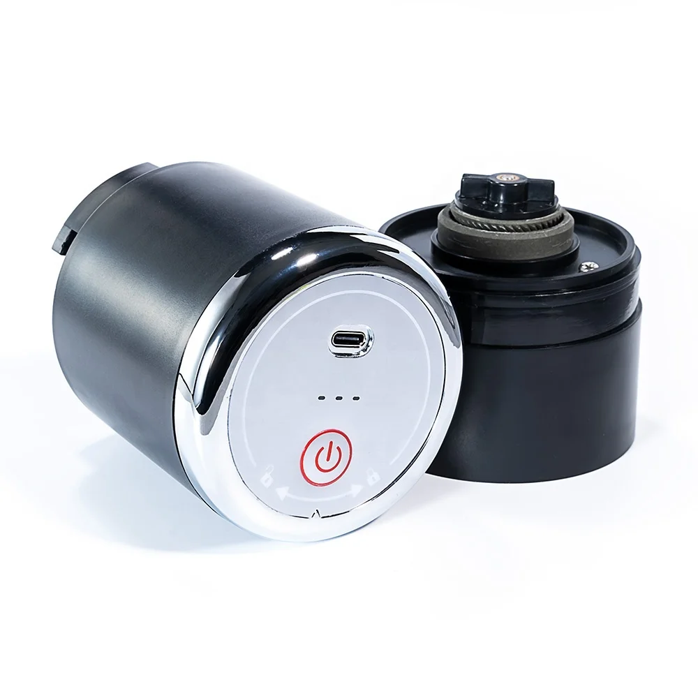 Custom Logo black USB rechargeable espresso electric grinder 3.7V mini electric coffee grinder with automatic stop function