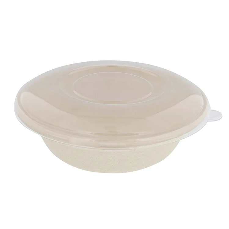 Disposable Natural Biodegradable Take Away Round Salad Bowl