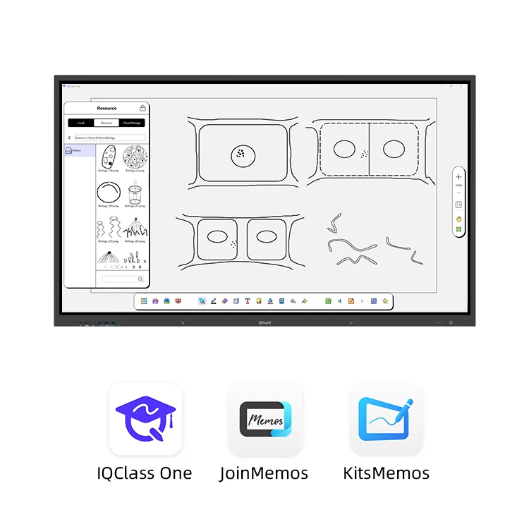 China Manufacture IQBoard EDLA Touch Screen Digital Interactive White Boards 100 Inch Mother Board for Interactive Panel