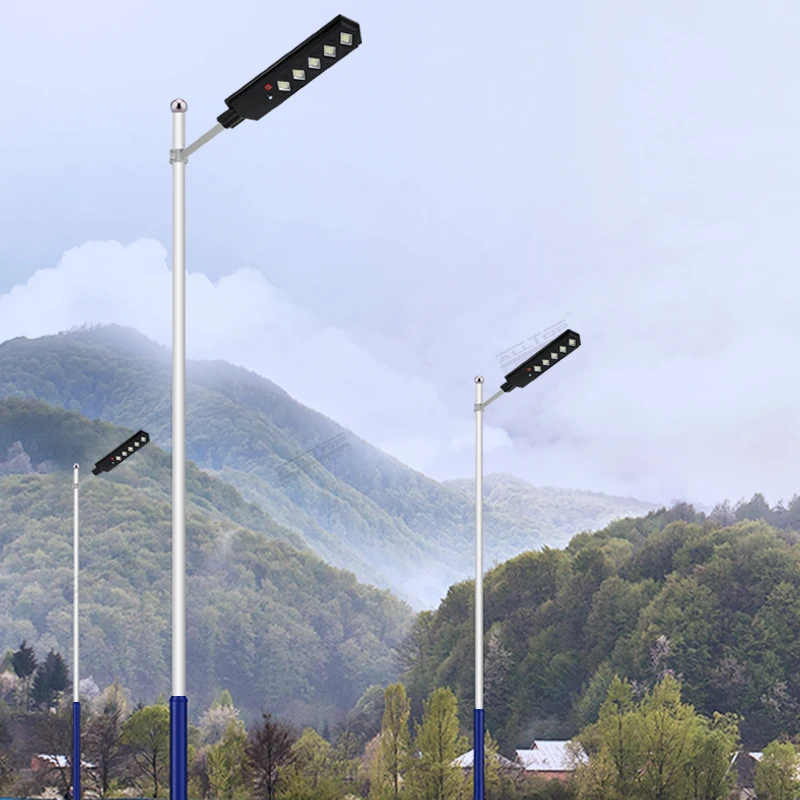 ALLTOP Black ABS Motion Sensor Remote Outdoor 50w 100w 150w 200w 250w 300w All In One Solar LED Street