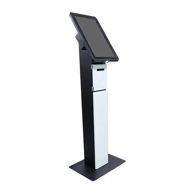21,5 'напольный стоячий киоск для управления очереди, рекламный киоск, сенсорный киоск для самостоятельного заказа для ресторана, отеля, регистрация в заказе