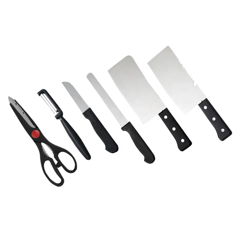 Home 3 4 5 6 Inch Anti-slip Handle Chef Knife Kitchen Knives Peeler Set Fruit Knife Cleaver Bread Cutter Tools