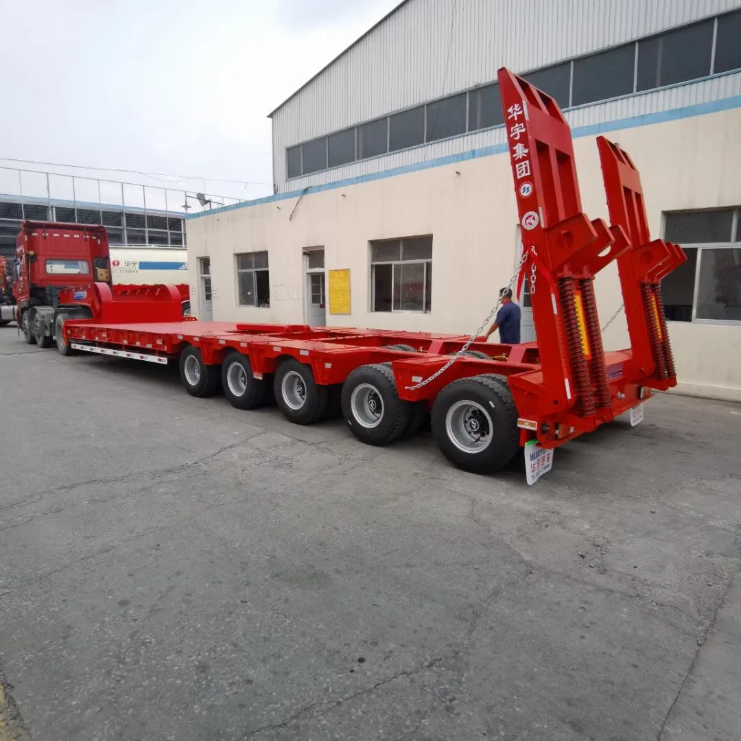 Multi Axles And Multi Line Special Trailer Heavy Duty Machine Carrier Lowboy 80 Tons Low Bed Trailers