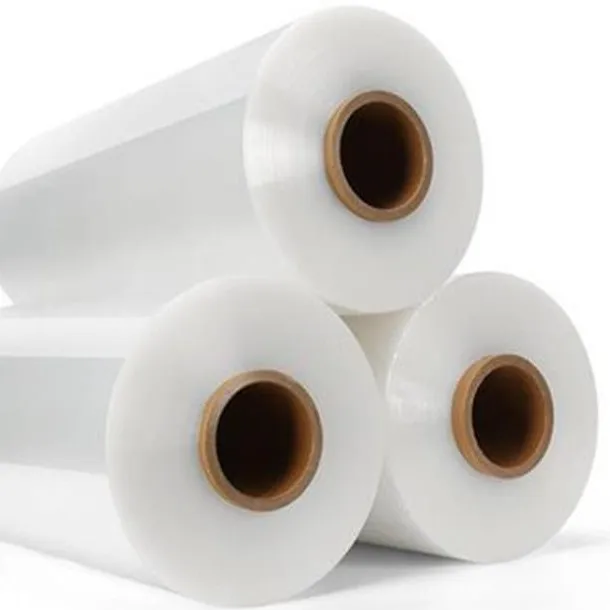 Factory price 12micron clear stretch wrap PE transparent plastic film lamination Jumbo roll LLDPE packing box pallet