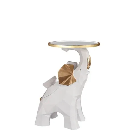 Boho Table House Decor China Professional Home Decoration Elephant Tray Custom Modern Resin Crafts Sculpture