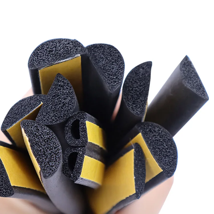 Sound insulation weatherproof anti-aging 3m backed self-adhesive window door epdm self adhesive sponge foam rubber seal strip