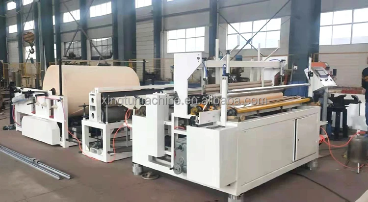 small paper core loading tissue toilet paper roll converting machine line