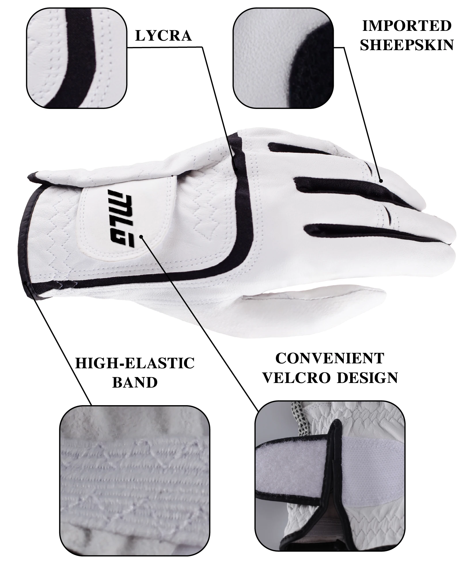 Wholesale Premium Quality Golf Gloves with Custom Logo Breathable Genuine PU Leather Sheep Skin for Hands Use
