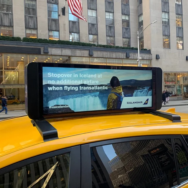 Programmable 3G/4G/WIFI Waterproof  Sign Message LED Screen Car Advertising Taxi Roof Taxi Top LED Display Screen