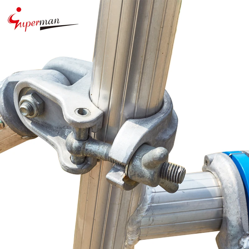 OEM ODM Standing height double width aluminum scaffold tower Multipurpose rising mobile Scaffolding Tower