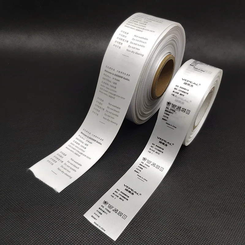 Washing Symbol Care  Wash Label For Clothes Care Label wholesale custom clothing brand woven label for clothing