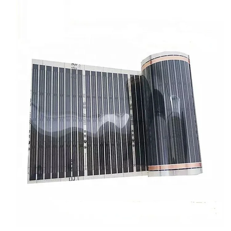High Glass Graphene PTC Heating Film Korea Energy Saving Anti overheat Black Infrared Electric Warm Floor Film