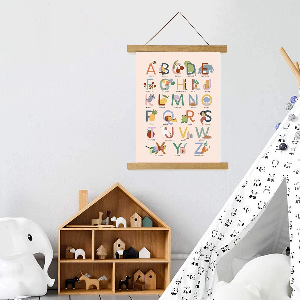 Honfar Design Picture Wooden Artwork Magnetic Photo For Wall Decor Poster Frame Hanger