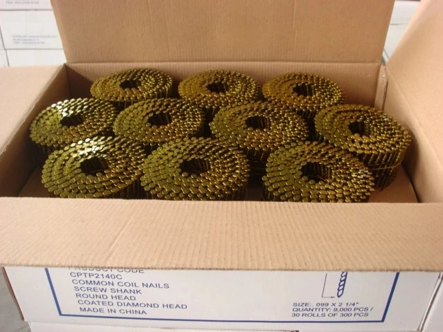 Factory low price 2.1*90mm long ring coil nails